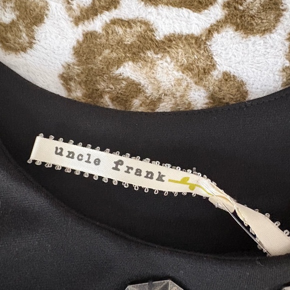 Black Cotton dress, Uncle Frank, long sleeve casual style - Picture 5 of 5